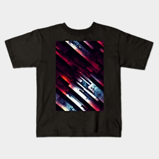 cyber future style pattern art 14 regular grid Kids T-Shirt